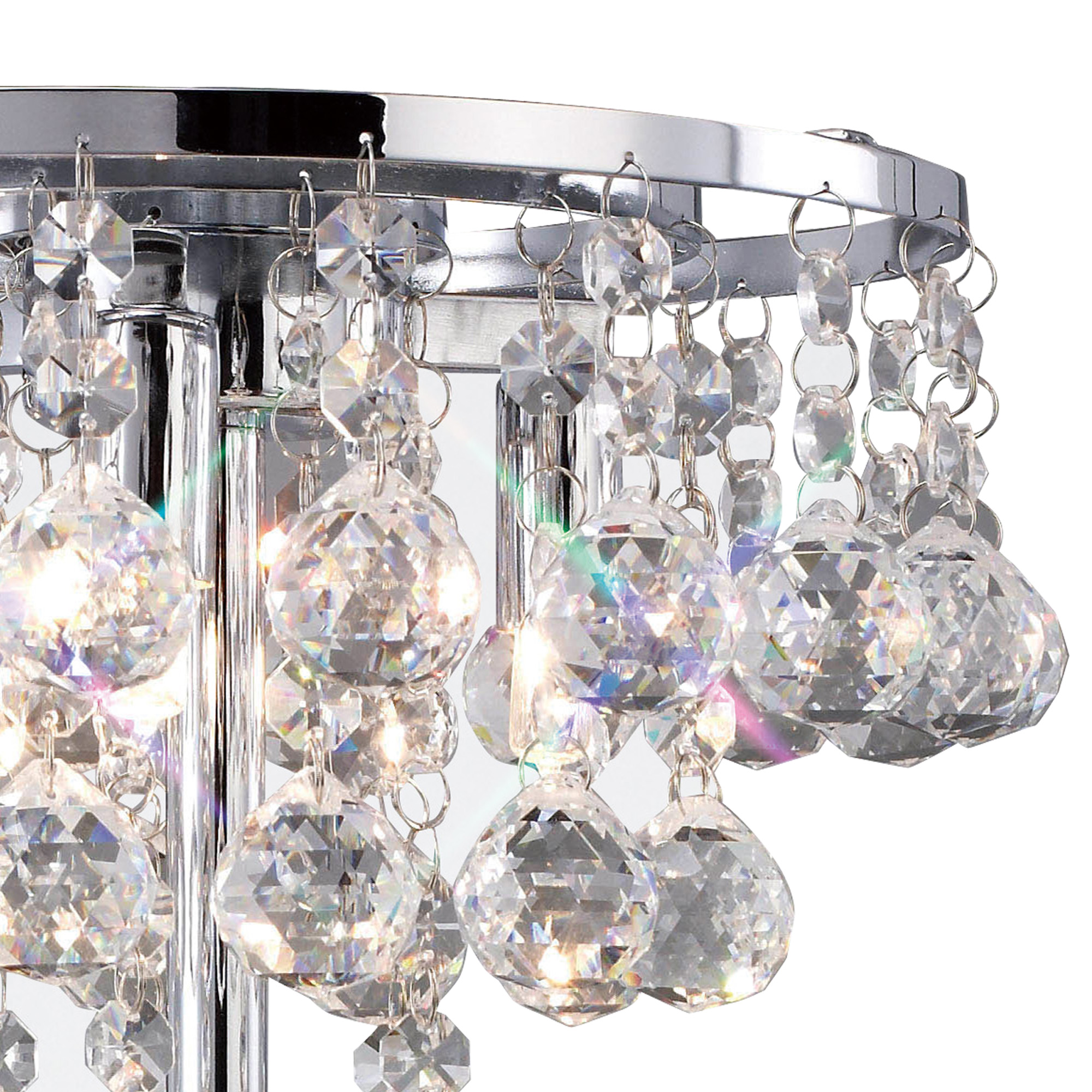 Atla Polished Chrome Crystal Table Lamps Diyas Designer Table Lamps